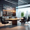 Quadro Decorativo Crepúsculo Urbano de Nova Iorque - quadros decorativos para sala 1 Tela, 1 Tela Horizontal - em quarto contemporaneo