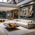 Quadro Decorativo Impactante: Dinheiro em Chamas - quadros decorativos para sala 1 Tela, 1 Tela Horizontal - em living room premium