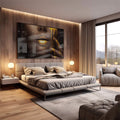 Quadro Decorativo Lábios Dourados - quadros decorativos 1 Tela, 1 Tela Horizontal - em escritorio elegante