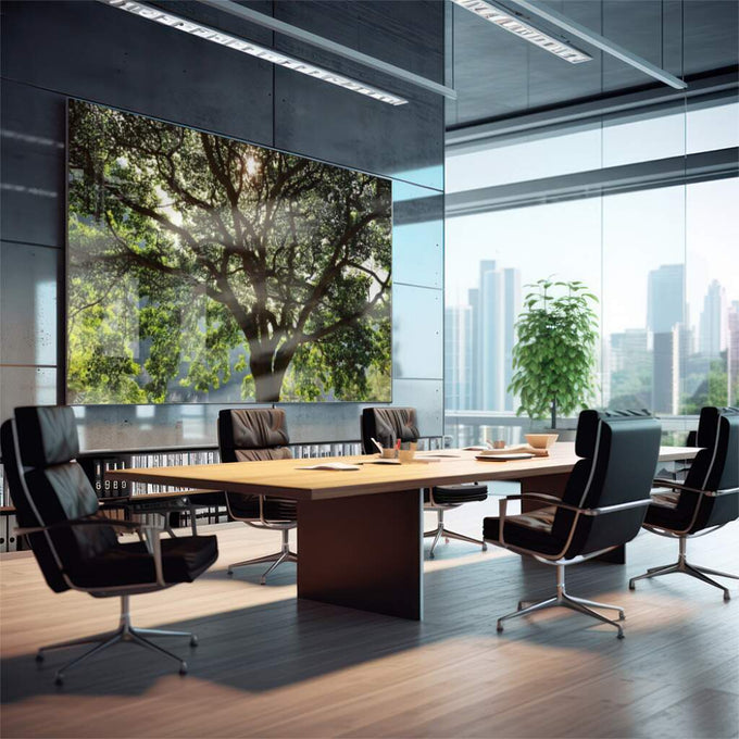Quadro Decorativo Serenidade na Floresta - Luz e Paz - quadros decorativos para sala 1 Tela, 1 Tela Horizontal - em quarto contemporaneo
