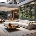 Quadro Decorativo Serenidade na Floresta - Luz e Paz - quadros decorativos para sala 1 Tela, 1 Tela Horizontal - em living room premium
