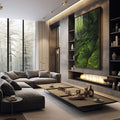 Quadro Decorativo: Esplendor Verde para Interiores Únicos - quadros decorativos para sala 1 Tela Vertical, 3 Telas - em living room premium