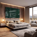Quadro Decorativo: Explendor Verde Vibrante - quadros decorativos 1 Tela, 1 Tela Horizontal - em escritorio elegante
