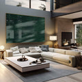 Quadro Decorativo: Explendor Verde Vibrante - quadros decorativos 1 Tela, 1 Tela Horizontal - em sala moderna