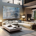Quadro Decorativo Abstração Celestial - Inspire-se! - quadros decorativos 1 Tela, 1 Tela Horizontal - em sala moderna