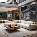 Quadro Decorativo Explosão Caleidoscópica: Inspiração Única - quadros decorativos para sala 1 Tela, 1 Tela Horizontal - em living room premium