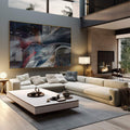 Quadro Decorativo Explosão Caleidoscópica: Inspiração Única - quadros decorativos 1 Tela, 1 Tela Horizontal - em sala moderna