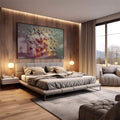 Quadro Decorativo Geometria Luminosa - Um Toque Moderno - quadros decorativos 1 Tela, 1 Tela Horizontal - em escritorio elegante