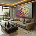 Quadro Decorativo Geometria Luminosa - Um Toque Moderno - quadros decorativos para sala 1 Tela, 1 Tela Horizontal - em ambiente decorado