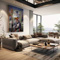 Quadro Decorativo Riqueza de Patinhas: Um Toque Único - quadros decorativos para sala 1 Tela Vertical, 3 Telas - em living room premium