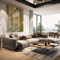 Quadro Decorativo Beijo Dourado: Luxo em Arte Moderna - quadros decorativos para sala 1 Tela Vertical, 3 Telas - em living room premium