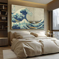 Quadro Decorativo: A Grande Onda - Toque de Exclusividade - quadros decorativos para sala 1 Tela, 1 Tela Horizontal - em ambiente decorado