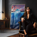 Quadro Decorativo: Iceberg Inspirador - Triunfo e Serenidade - quadros decorativos para sala 1 Tela Vertical, 3 Telas - em quarto contemporaneo