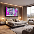 Quadro Decorativo Dinheiro Abstrato: Prosperidade em Cores - quadros decorativos para sala 1 Tela, 1 Tela Horizontal - em living room premium