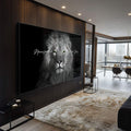 Quadro Decorativo Olhar do Rei: Majestade Animal em Sua Sala - quadros decorativos para sala 1 Tela, 1 Tela Horizontal - em ambiente decorado