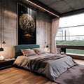 Quadro Decorativo Árvore da Vida Gold: Renove Seu Espaço - quadros decorativos 1 Tela Vertical, 3 Telas - em escritorio elegante