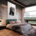 Quadro Decorativo: Inspiração Jesus em Seu Lar - quadros decorativos 1 Tela Vertical, 3 Telas - em escritorio elegante