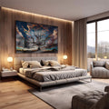 Quadro Decorativo Árvore da Elegância - Toque de Harmonia - quadros decorativos 1 Tela, 1 Tela Horizontal - em escritorio elegante