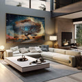 Quadro Decorativo Árvore da Elegância: Sinônimo de Paz - quadros decorativos 1 Tela, 1 Tela Horizontal - em sala moderna