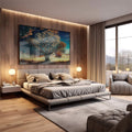 Quadro Decorativo Árvore Majestosa: Reviva a Natureza - quadros decorativos 1 Tela, 1 Tela Horizontal - em escritorio elegante
