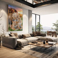 Quadro Decorativo Serenidade Familiar dos Leões - quadros decorativos para sala 1 Tela Vertical, 3 Telas - em living room premium