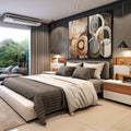 Quadro Decorativo: Abstração Terrosa - Beleza Singular - quadros decorativos para sala 2 Telas, abstrato - em living room premium
