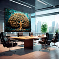 Quadro Decorativo Sopro de Vida Verde: Transforme seu Espaço - quadros decorativos 1 Tela, 1 Tela Horizontal - em sala moderna