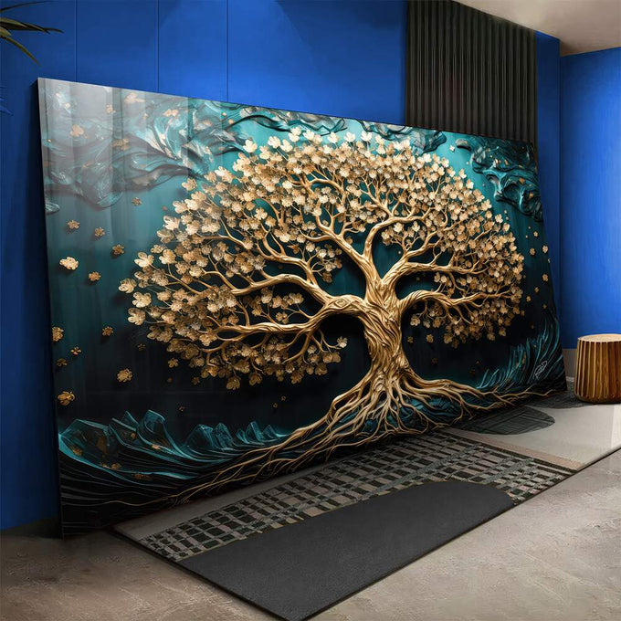 Quadro Decorativo Sopro de Vida Verde: Transforme seu Espaço - quadros decorativos para sala 1 Tela, 1 Tela Horizontal - em ambiente decorado