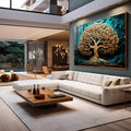 Quadro Decorativo Sopro de Vida Verde: Transforme seu Espaço - quadros decorativos para sala 1 Tela, 1 Tela Horizontal - em living room premium