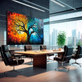 Quadro Decorativo Crepúsculo Cósmico: Uma Jornada Visual - quadros decorativos para sala 1 Tela, 1 Tela Horizontal - em living room premium