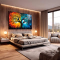 Quadro Decorativo Crepúsculo Cósmico: Uma Jornada Visual - quadros decorativos 1 Tela, 1 Tela Horizontal - em sala moderna