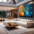Quadro Decorativo Crepúsculo Cósmico: Uma Jornada Visual - quadros decorativos 1 Tela, 1 Tela Horizontal - em escritorio elegante