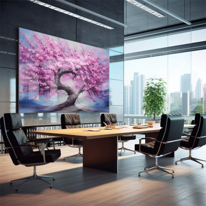 Quadro Decorativo Primavera Mística: Renove Seu Espaço - quadros decorativos para sala 1 Tela, 1 Tela Horizontal - em quarto contemporaneo