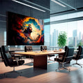 Quadro Decorativo: Encante-se com Jesus em Cores Vibrantes - quadros decorativos para sala 1 Tela, 1 Tela Horizontal - em living room premium