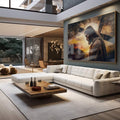 Quadro Decorativo Sagrada Esperança: Crucificação ao Entardecer - quadros decorativos para sala 1 Tela, 1 Tela Horizontal - em living room premium
