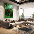 Quadro Decorativo: Oxossi em Cores Vibrantes - quadros decorativos para sala 1 Tela Vertical, 3 Telas - em living room premium