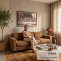 Quadro Decorativo Grande Santa Ceia Sala para Sala Marrom | quadros decorativos para sala de estar | afresco clássico de treze homens sentados a uma longa mesa em salão renascentista | em ambiente 3 | Porao dos Quadros