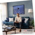 Quadro Decorativo Grande Águia Galho Nevado para Sala | quadros decorativos para sala de estar | águia americana pousada em galho nevado contra céu azul de entardecer | em ambiente 3 | Porao dos Quadros