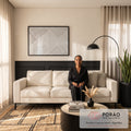 Linhas diagonais pretas em blocos geométricos sobre fundo branco com textura desgastada, quadro decorativo