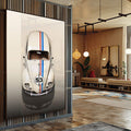 Quadro Decorativo Fascinante Fusca 53 - Toque Vintage - quadros decorativos para sala 1 Tela Vertical, 3 Telas - em ambiente decorado