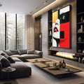 Quadro Decorativo Minimalista Mulher - quadros decorativos 1 Tela Vertical, 3 Telas - em escritorio elegante
