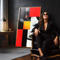 Quadro Decorativo Mulher Minimalista: Elegância que Inspira - quadros decorativos 1 Tela Vertical, 3 Telas - em escritorio elegante
