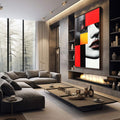 Quadro Decorativo Mulher Minimalista: Elegância que Inspira - quadros decorativos para sala 1 Tela Vertical, 3 Telas - em living room premium