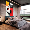 Quadro Decorativo Minimalista Mulher - quadros decorativos 1 Tela Vertical, 3 Telas - em sala moderna