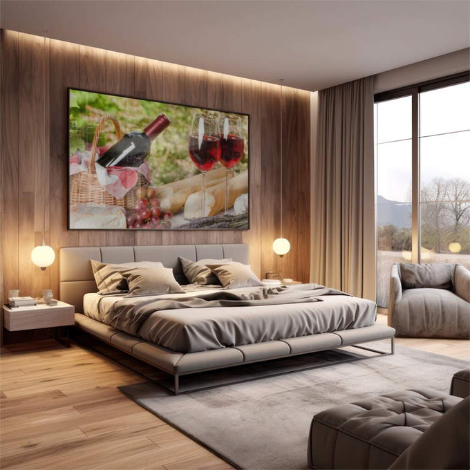 Quadro Decorativo: Celebração Campestre Única - quadros decorativos 1 Tela, 1 Tela Horizontal - em sala moderna