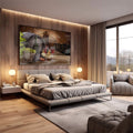 Quadro Decorativo: Vinho e Queijo - Toque Rústico e Elegante - quadros decorativos 1 Tela, 1 Tela Horizontal - em escritorio elegante