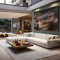 Quadro Decorativo: Essência de Vinho e Frutas, Charme Puro - quadros decorativos 1 Tela, 1 Tela Horizontal - em sala moderna