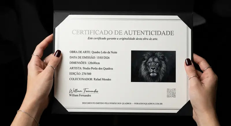 Certificado de Autenticidade do Porão dos Quadros