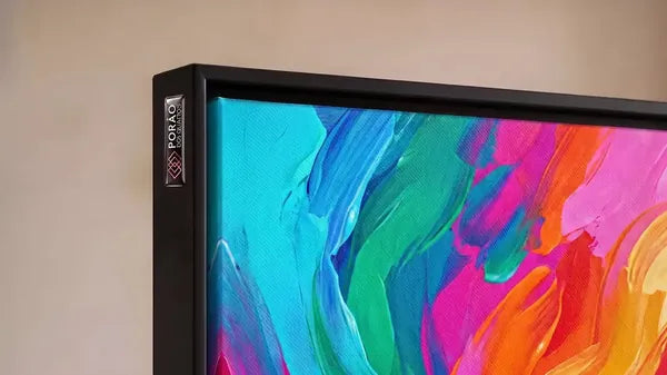 Zoom em um quadro decorativo do Porão dos Quadros mostrando as cores vivas e a nitidez Fine Art da impressão em canvas